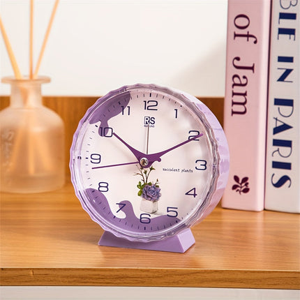 FloraTime Clock - Elegante Bloemenweker met Alarm