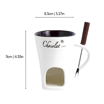 ChocoFondue - Elegante Kom voor Smeltbare Chocolade & Kaas
