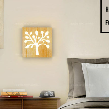 NatureShine – Sfeervolle LED Wandlamp in Hout