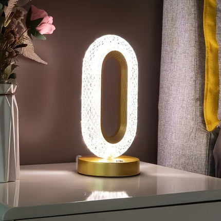LuxeGlow – Elegante Ovale Kristallen Tafellamp