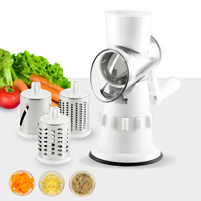 VeggieMaster Slicer - Handmatige Groentesnijder met 3 Bladen
