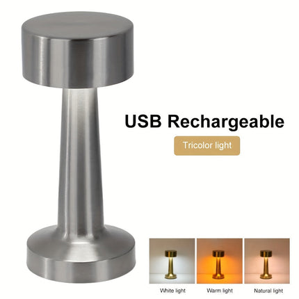 LuxeGlow – Draadloze Touch Tafellamp met 3 Kleuren