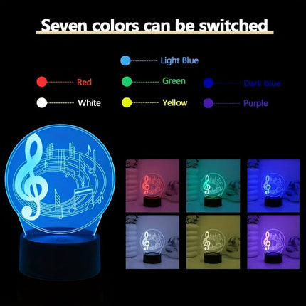 MelodyGlow Lamp - USB Tafellamp met Muzieknoten
