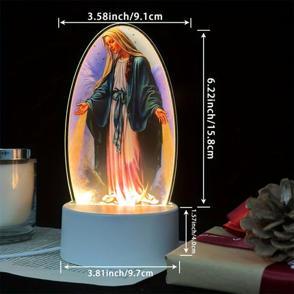 SacredGlow – LED Nachtlamp Maagd Maria met USB