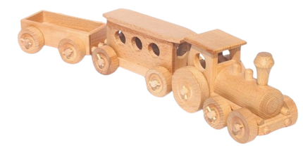 WoodenTrain - Speelgoed met Afneembare Wagons voor Kinderen