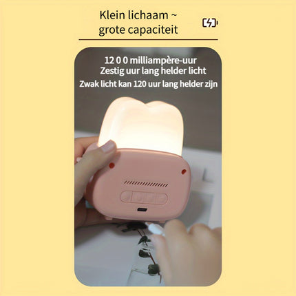 GlowBake Clock - Moderne LED Wekker met Oplaadbare USB