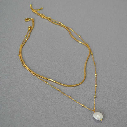 Isaline Necklace - Elegante Barok Parelketting