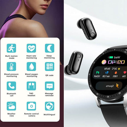 SmartLink Watch – Stijlvolle Smartwatch met Oordopjes