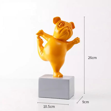 HappyPup Bulldog Sculptures - Speelse Interieurdecoratie voor Thuis
