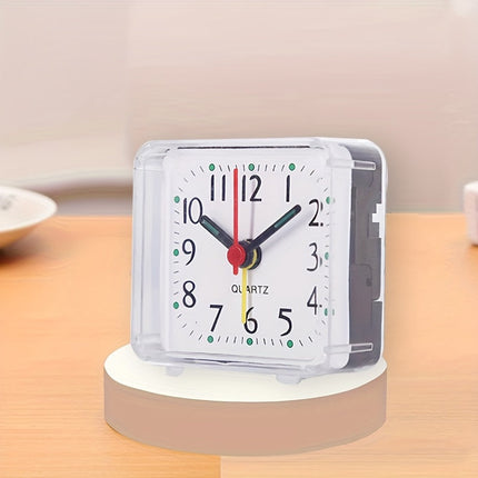 TimeSquare – Minimalistische Witte Wekker voor Bureau & Slaapkamer