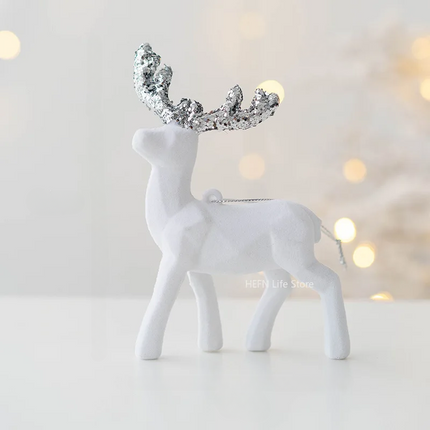 Sprankelend Hert Ornament – Luxe Kerstdecoratie voor een Feestelijke Sfeer