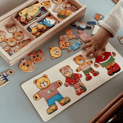 DressUpBear - Creatieve Houten Puzzel voor Kinderen