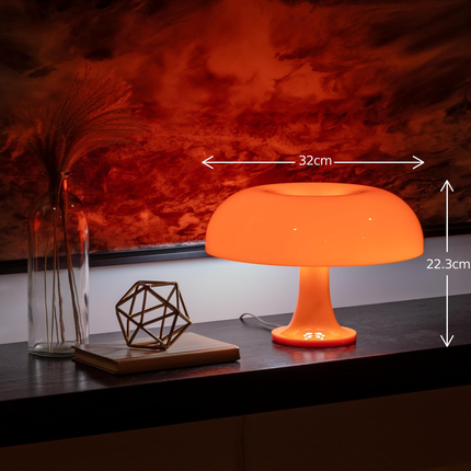 ScandiShroom - Retro Bauhaus Oranje LED Lamp