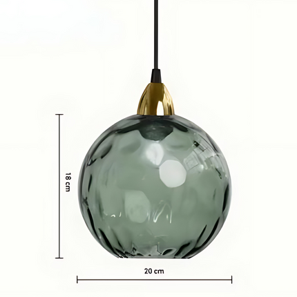Elegante Glazen Bol Hanglamp voor Luxe Interieurs