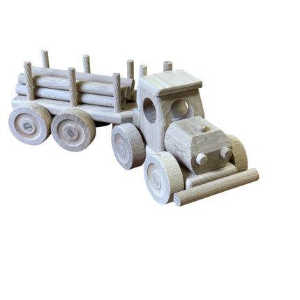 WoodTruck – Houten Speelvrachtwagen met Aanhanger