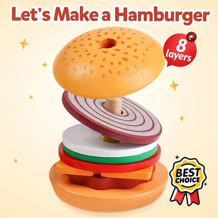 BurgerBuilders - Creatief Montessori Stapel Speelgoed