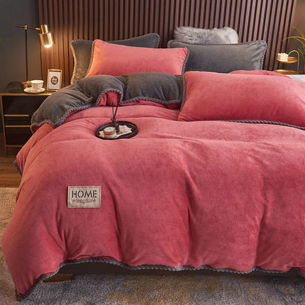 PlushHaven Luxe Fluweel Dekbedovertrekset – Kingsize Warmte & Comfort