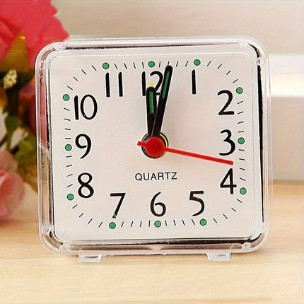 TimeSquare – Minimalistische Witte Wekker voor Bureau & Slaapkamer
