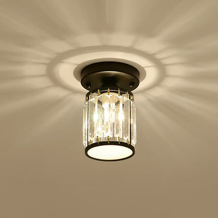 CrystalLuxe – Zwart-Gouden Kristallen Plafondlamp