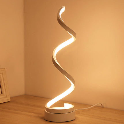 SpiraLuxe – Moderne LED Tafellamp met Spiraalontwerp
