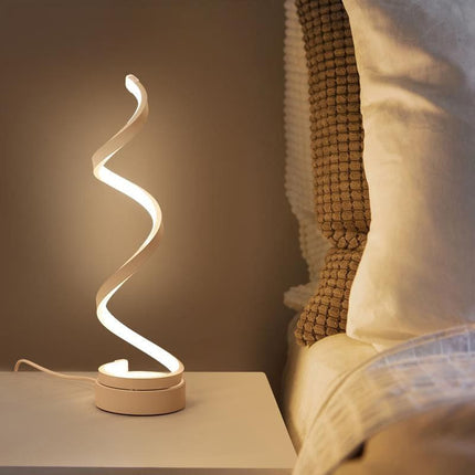 SpiraLuxe – Moderne LED Tafellamp met Spiraalontwerp