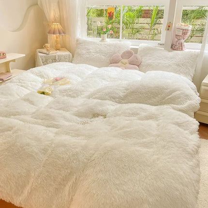 FluffCandy - Luxe Langharig Dekbedovertrek voor Winterse Warmte