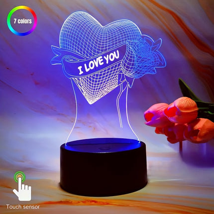 GlowCraft Lamp - 3D LED Illusie met Touch en 7 Kleuren