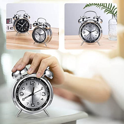 RetroBell Clock – Stijlvolle Stille Wekker met Verlichting