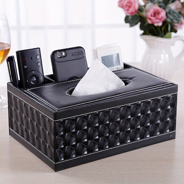 Chic Organizer - Luxe Kunstlederen Opbergdoos met 4 Vakken