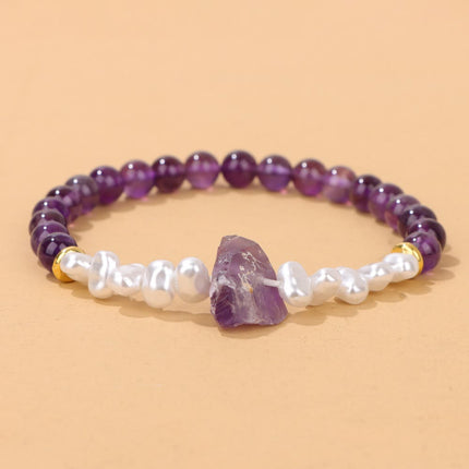 Eline's Betoverende Natuurlijke Kristalkralen Armband