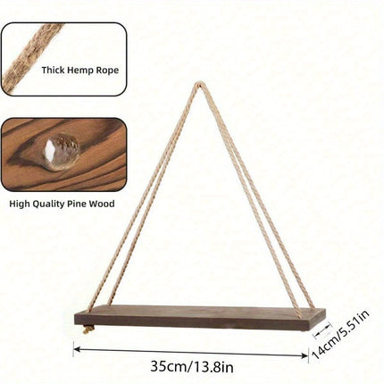 DecoShelf - Elegante Zwevende Plank met Verstelbaar Touw