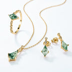 Halsketting + Oorbellen + Ring Set