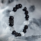 Obsidiaan & Helder Kristal & Lavasteen / 14cm