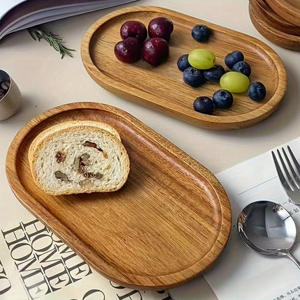 ChicTray - Elegant Ovaal Dienblad van Massief Hout