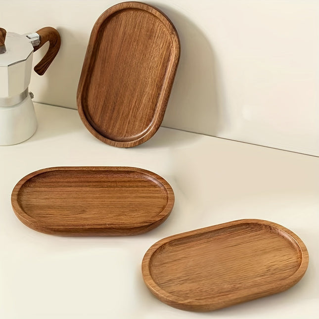 ChicTray - Elegant Ovaal Dienblad van Massief Hout
