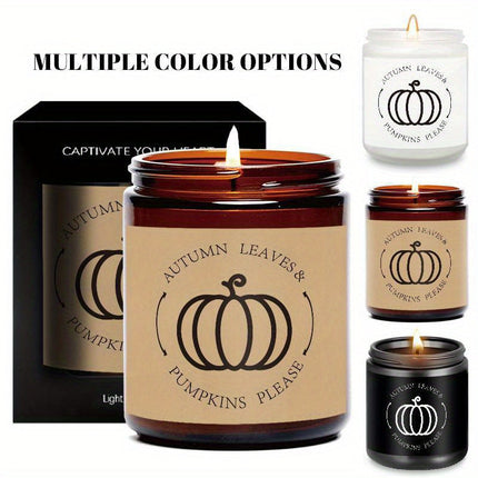 AutumnGlow – Geurkaars met Herfstbladeren & Pompoenen