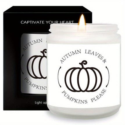 AutumnGlow – Geurkaars met Herfstbladeren & Pompoenen
