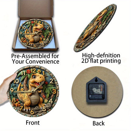 DinoTime Clock – Speelse Dinosaurus Muurdecoratie