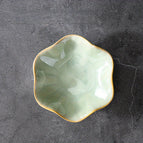 Lotusbladplaat-wit En Groen