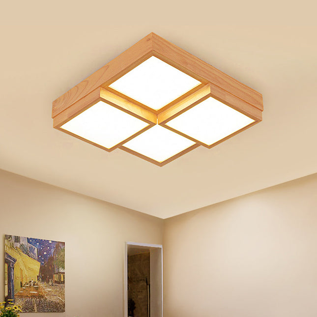 RusticGlow Pendant - Meerdere Lichten in Natuurlijk Hout