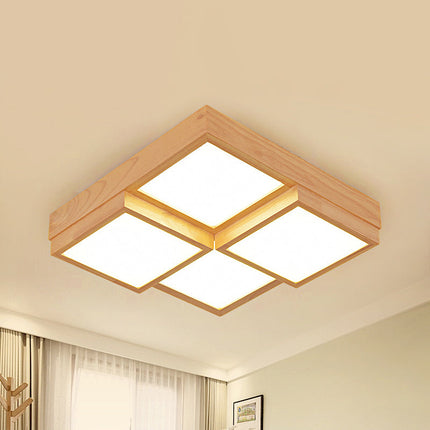 RusticGlow Pendant - Meerdere Lichten in Natuurlijk Hout