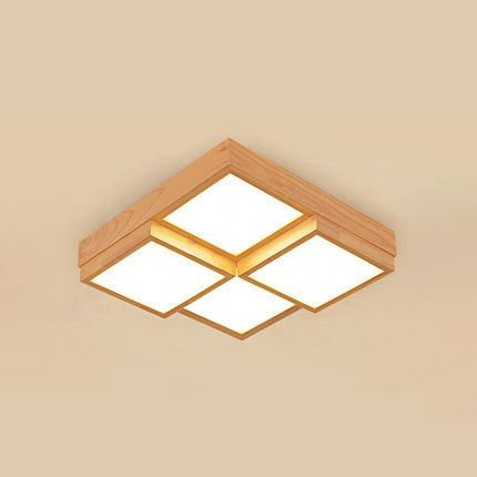 RusticGlow Pendant - Meerdere Lichten in Natuurlijk Hout