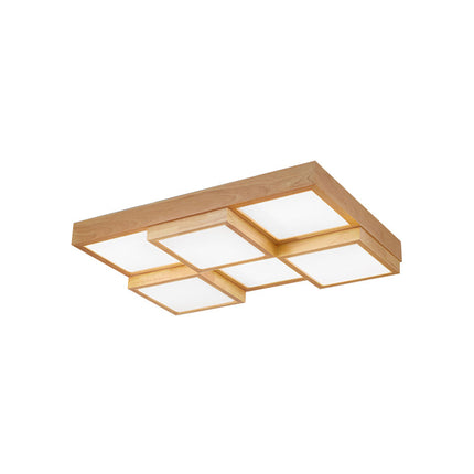 RusticGlow Pendant - Meerdere Lichten in Natuurlijk Hout