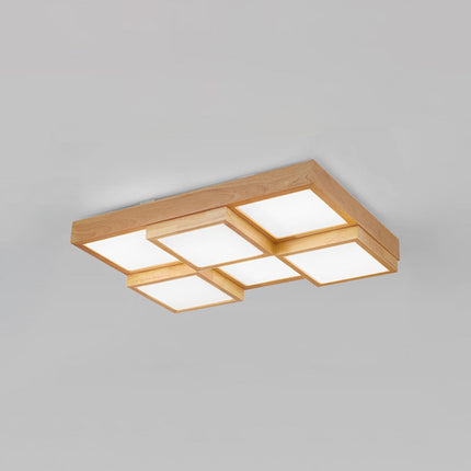 RusticGlow Pendant - Meerdere Lichten in Natuurlijk Hout