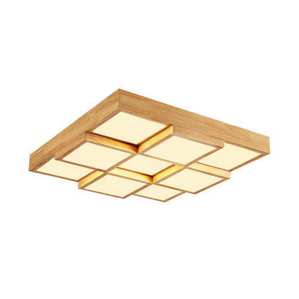 RusticGlow Pendant - Meerdere Lichten in Natuurlijk Hout