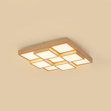 RusticGlow Pendant - Meerdere Lichten in Natuurlijk Hout