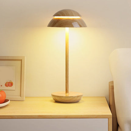 Aurelia Noire - Oplaadbare Draadloze Tafellamp met Ingebouwde LED-verlichting en Batterij