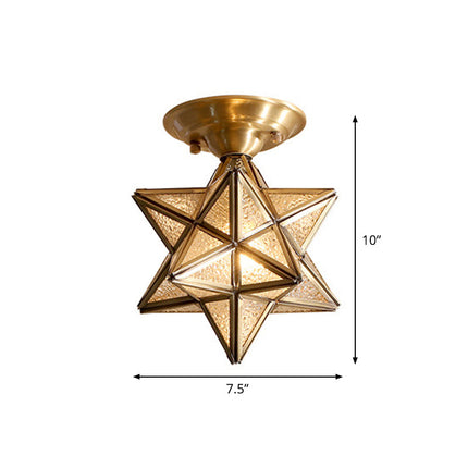 StarGlow – Elegante Messing Plafondlamp voor Slaapkamer