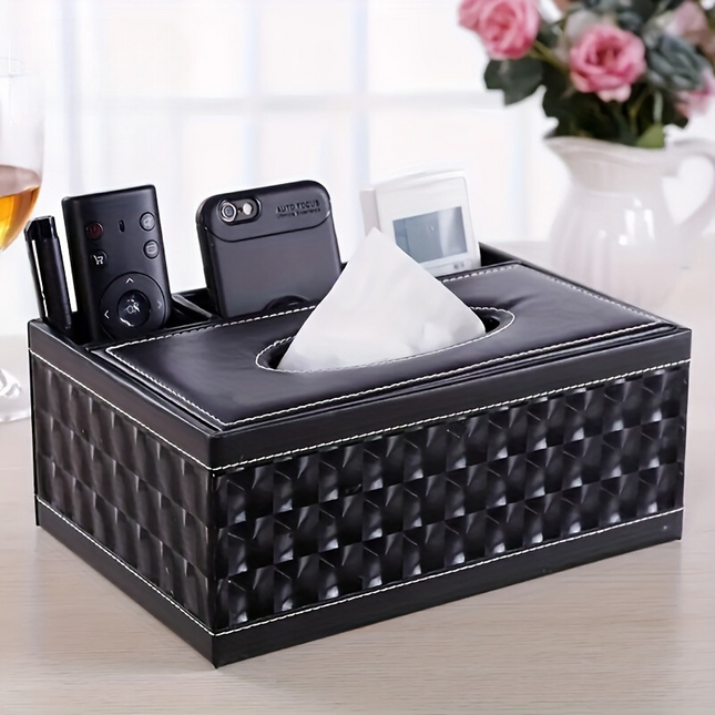 Chic Organizer - Luxe Kunstlederen Opbergdoos met 4 Vakken