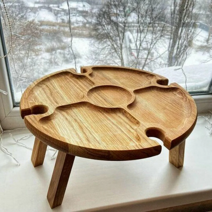 WineNest - Stijlvolle Opvouwbare Picknicktafel voor Wijn